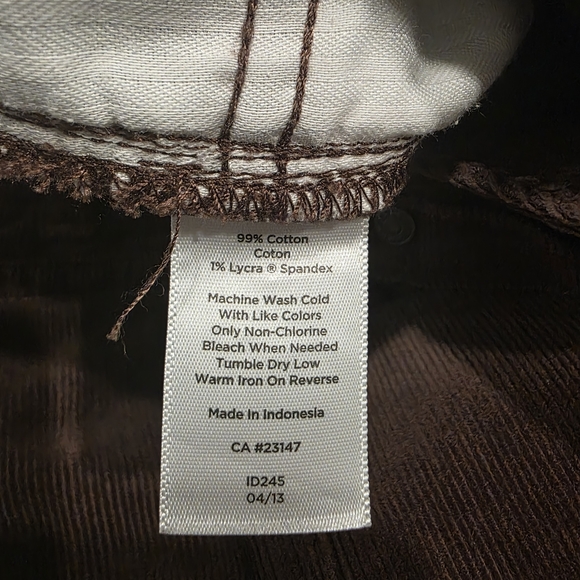 Talbots Heritage Chocolate Corduroy Pants 6p - Picture 5 of 9